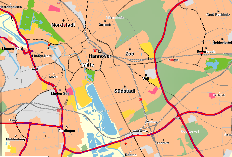 Übersichtskarte Stadt Hannover